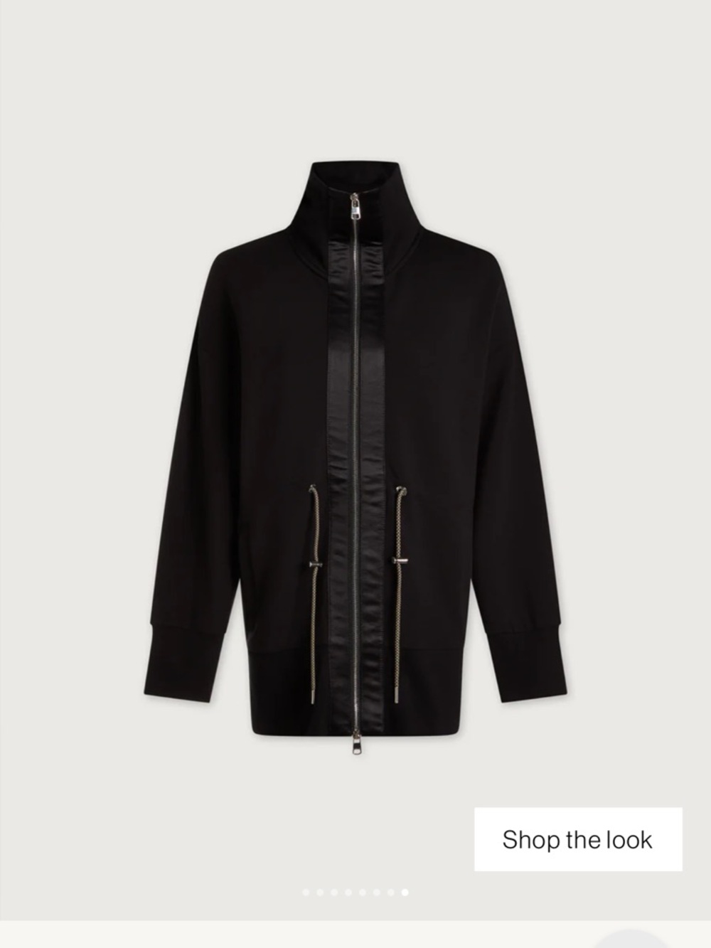 Varley Off-White Zip-Front Drawstring Jacket - Picture 6 of 7